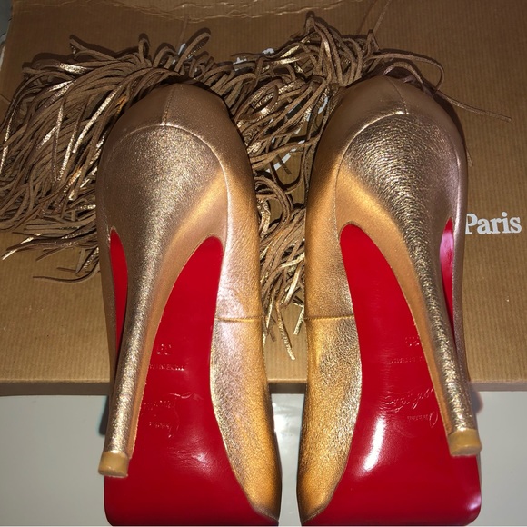 Christian Louboutin Short Tina 120 Fringe Pumps           New with Tags - Picture 6 of 8